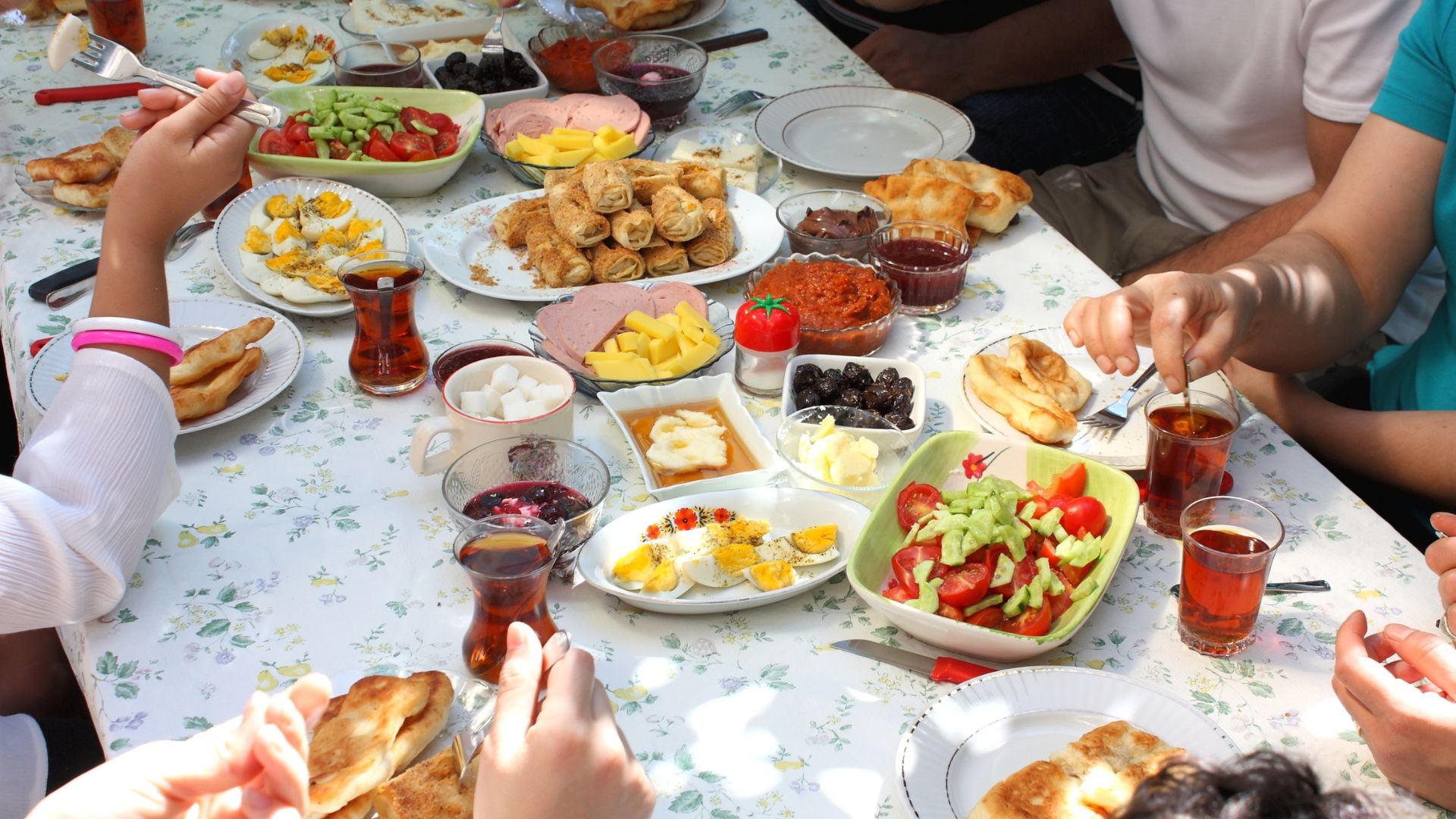 food on a table